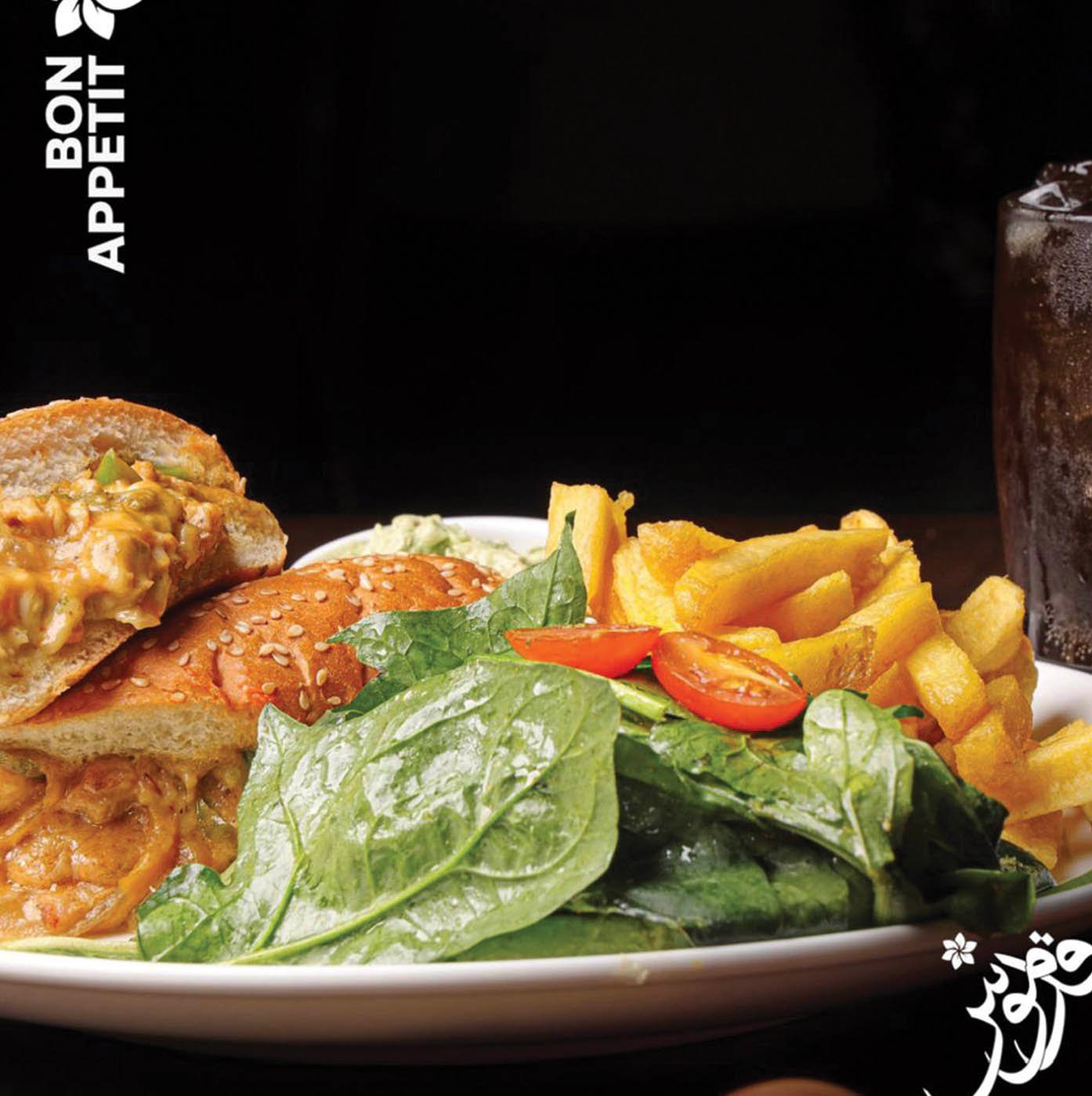 A social media food post.